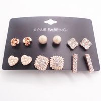 New Fashion Earrings 6 Pairs Earring Set For Women Wholesale sku image 4