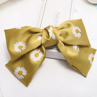 Korean New Fashion Hairpin Double Bow Print Daisy Cheap Spring Clip sku image 1