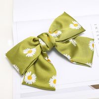 Korean New Fashion Hairpin Double Bow Print Daisy Cheap Spring Clip sku image 4