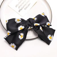 Korean New Fashion Hairpin Double Bow Print Daisy Cheap Spring Clip sku image 6