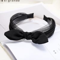 Korean New Fashion Lace Knotted Bow Tie Headband Cheap Headband Wholesale sku image 1