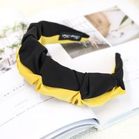 New Fashion Solid Color Color Matching Folds Wide-brimmed Hair Band Wholesale sku image 4