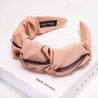 Spring Pure Color Folds Sweet Cheap Headband Wholesale sku image 2