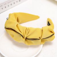 Spring Pure Color Folds Sweet Cheap Headband Wholesale sku image 3