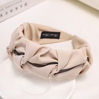 Spring Pure Color Folds Sweet Cheap Headband Wholesale sku image 5