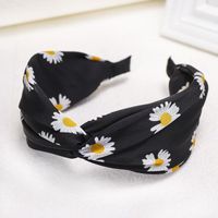 Korea&#39;s New Fashion Fabric Print Headband Cross Knot Wide-edge Cheap Headband Wholesale sku image 2