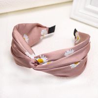 Korea&#39;s New Fashion Fabric Print Headband Cross Knot Wide-edge Cheap Headband Wholesale sku image 4