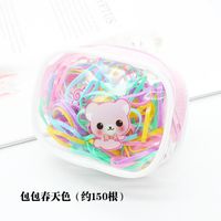 Korean Disposable Hair Ring Cartoon Children&#39;s Colorful Rubber Band Rubber Band Head Rope Headdress Hair Accessories sku image 1