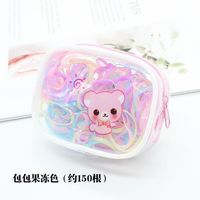 Korean Disposable Hair Ring Cartoon Children&#39;s Colorful Rubber Band Rubber Band Head Rope Headdress Hair Accessories sku image 2