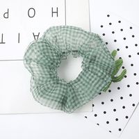 New Fashion Transparent Color Lattice Cheap Scrunchies Wholesale sku image 7