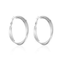 New Fashion Exaggerated Geometric Multi-layer Large Circle Earrings Simple Three-layer Cross Earrings For Women Wholesale sku image 2