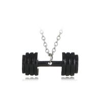 New Fashion Fitness Necklace Sports Barbell Pendant Necklace Clavicle Chain Wholesale sku image 1