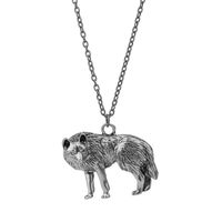 New Fashion Animal Long Paragraph Retro Wolf Head Simple Wild Pendant Necklace Wholesale sku image 2