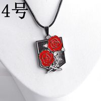 New Fashion Wings Of Freedom Cruel Sword Law Enforcement Unicorn Guard Rose Necklace sku image 3