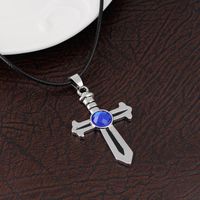 New Fashion Cross Gemstone Necklace Clavicle Chain Wholesale sku image 1