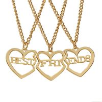 Best Selling Best Friends Heart-shaped Necklace Yiwu Nihaojewelry Wholesale sku image 1