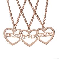 Best Selling Best Friends Heart-shaped Necklace Yiwu Nihaojewelry Wholesale sku image 3