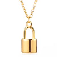 New Necklace Jewelry Simple Fashion Metal Plating Lock Necklace Necklace Clavicle Chain Wholesale sku image 1