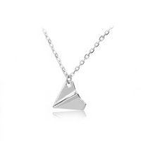Fashion Origami Airplane Pendant Necklace Clavicle Chain Letters One Direction Paper Airplane Necklace sku image 2