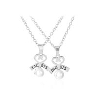 Hot Letters Lil Big Sister Good Sister Love Pearl Necklace Yiwu Nihaojewelry Wholesale sku image 2