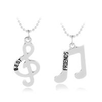Necklace Best Friends Music Symbol Pendant Necklace Female Clavicle Chain Yiwu Nihaojewelry Wholesale sku image 1