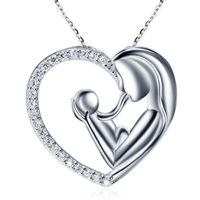 New Fashion Simple Love Pendant Mother&#39;s Day Necklace Wholesale sku image 1