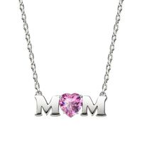 New Mother&#39;s Day Necklace Pink Heart Shaped Zircon Alphabet Necklace Necklace Wholesale sku image 1
