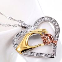 New Fashion Heart Necklace Pendant Mother&#39;s Day Necklace Wholesale sku image 4