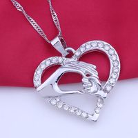 New Fashion Heart Necklace Pendant Mother&#39;s Day Necklace Wholesale sku image 1