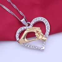 New Fashion Heart Necklace Pendant Mother&#39;s Day Necklace Wholesale sku image 2