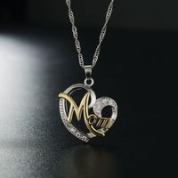 New Fashion Simple Heart-shaped Zircon Necklace Wholesale sku image 1
