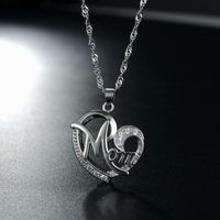 New Fashion Simple Heart-shaped Zircon Necklace Wholesale sku image 2