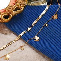New Fashion Multilayer Butterfly Necklace Delicate Hollow Butterfly Pendant Necklace Nihaojewelry Wholesale main image 4