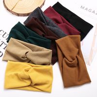 Simple Knitted Cross Hair Band Yoga Sports Men And Women Fashion Sweat-absorbent Turban  Hair Accessories Nihaojewelry Wholesale main image 5