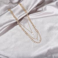 New  Hot Sale  Fashion Multilayer Alloy Pendant Clavicle Chain Evening Dress Accessories Necklace Nihaojewelry Wholesale main image 4