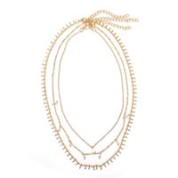 New  Hot Sale  Fashion Multilayer Alloy Pendant Clavicle Chain Evening Dress Accessories Necklace Nihaojewelry Wholesale main image 6