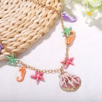 Hot-selling Jewelry Candy-colored Marine Models Shell Seahorse Starfish Pendant Necklace   Nihaojewelry Wholesale main image 1