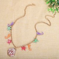 Hot-selling Jewelry Candy-colored Marine Models Shell Seahorse Starfish Pendant Necklace   Nihaojewelry Wholesale main image 3