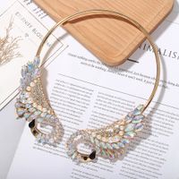 New   Fashion  Colorfut Full Of Diamond Alloy  Peacock Shape Necklace  Wholesale main image 5