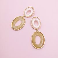 Korea  Retro Geometric Simple  Acrylic Resin Stud Earrings Nihaojewelry Wholesale main image 3