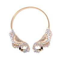 New   Fashion  Colorfut Full Of Diamond Alloy  Peacock Shape Necklace  Wholesale sku image 2