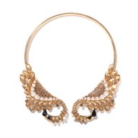 New   Fashion  Colorfut Full Of Diamond Alloy  Peacock Shape Necklace  Wholesale sku image 3