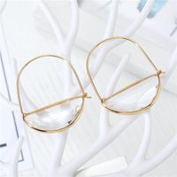 Korea's New Glass Earrings  Semi-circular Crystal Earrings Fairy Wild Transparent Earrings Nihaojewelry Wholesale main image 4