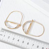 Korea's New Glass Earrings  Semi-circular Crystal Earrings Fairy Wild Transparent Earrings Nihaojewelry Wholesale main image 5