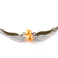 New Fahsion Personality Round Bead Wings Pendant Bracelet Golden  Creative Gift Wild Bracelet Nihaojewelry Wholesale main image 4