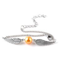 New Fahsion Personality Round Bead Wings Pendant Bracelet Golden  Creative Gift Wild Bracelet Nihaojewelry Wholesale main image 6