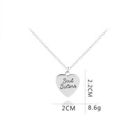 Fashion  Love Letters Soul Sisters Necklace  Beautiful Sister Personality Clavicle Chain Necklace Nihaojewelry Wholesale main image 6