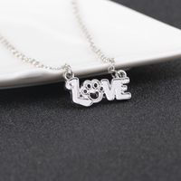 New  Fashion  Creative Letters Love Hollow Out Love Dog Claw Necklace Nihaojewelry Wholesale main image 4