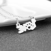 Nouvelle Mode Créative Lettres Amour Évider Amour Chien Griffe Collier Nihaojewelry En Gros main image 3