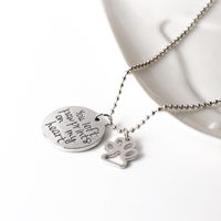 Fashion New  Necklace Letter You Left Paw Prints On My Heart Necklace Nihaojewelry Wholesale main image 4